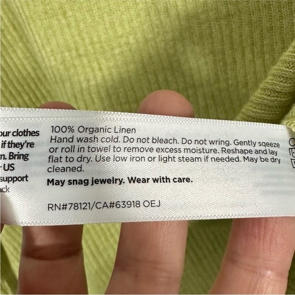 Eileen Fisher Ribbed Italian Yarn Organic Linen Sweater - Picture 7 of 8